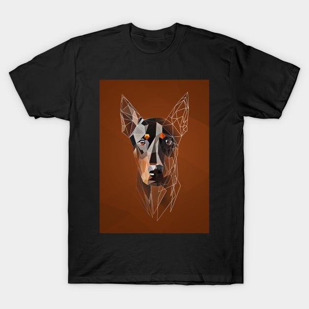 Low poly Doberman T-Shirt by Jackson Lester